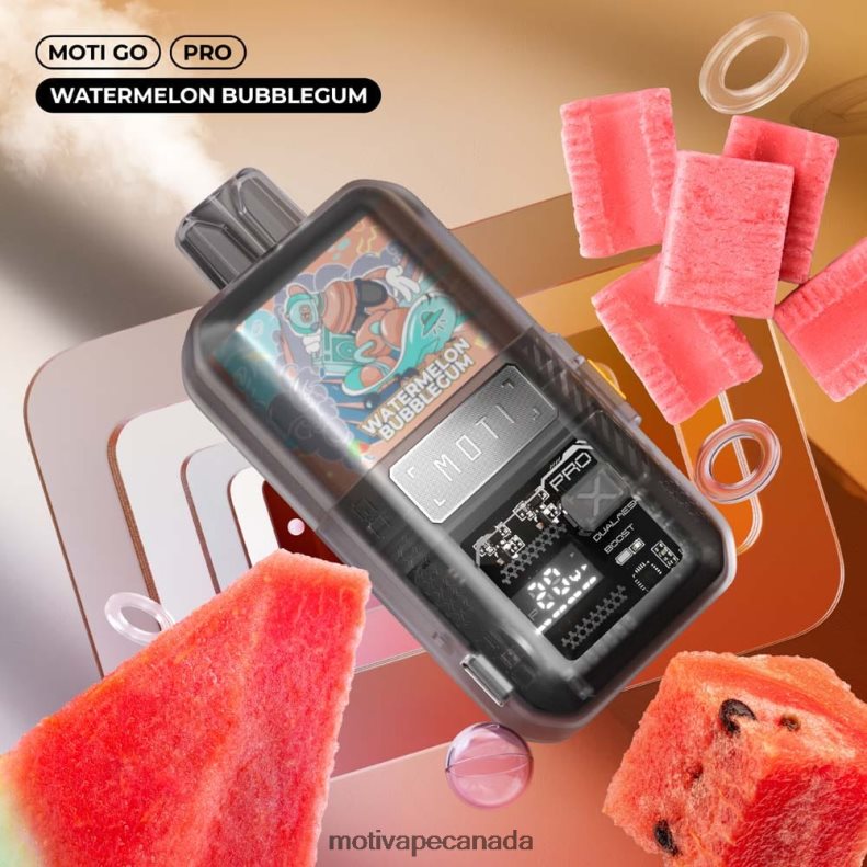 MOTI Go Pro Disposable Vape (5%, 12000 Puffs) Watermelon Mint X2PXBV25 - MOTI Vape Disposable Canada