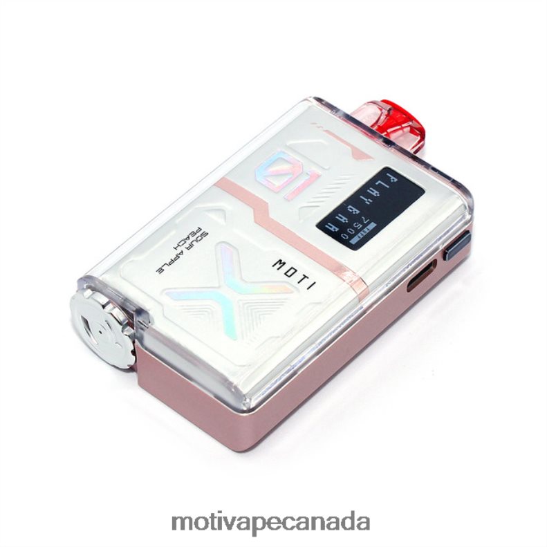 MOTI Play Bar 7500 Disposable Vape (5%, 7500 Puffs) Sour Apple Peach X2PXBV56 - MOTI Vape Pods Canada