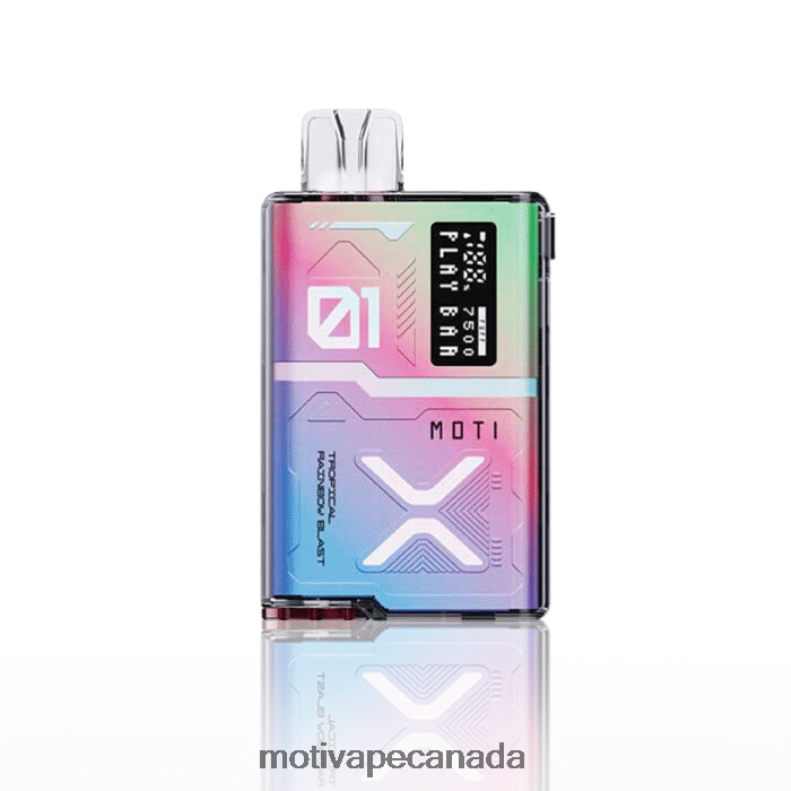 MOTI Play Bar 7500 Disposable Vape (5%, 7500 Puffs) Tropical Rainbow Blast X2PXBV54 - MOTI Vape Ltd