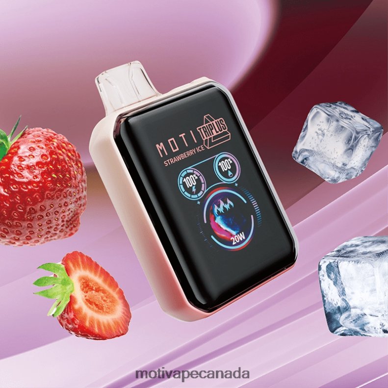 MOTI Triplus 20K Disposable Vape (5%, 20000 Puffs) Strawberry Ice X2PXBV9 - MOTI Vape Amazon