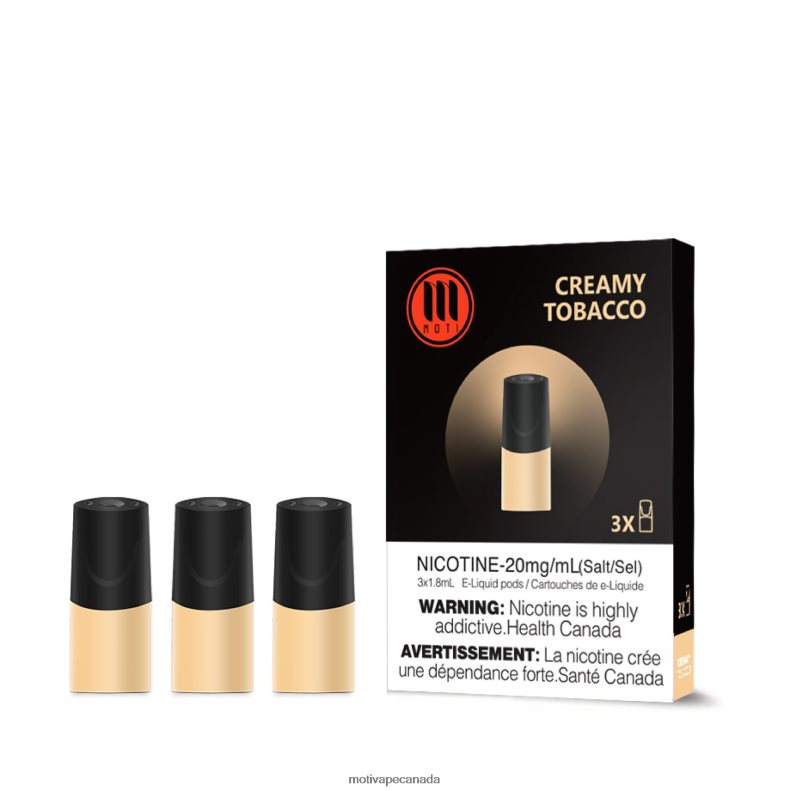 MOTI Classic Pods Creamy Tobacco X2PXBV106 - MOTI Vape Pods Canada