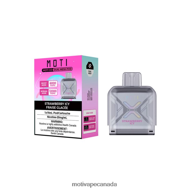 MOTI Go Pro Disposable Pod Strawberry Icy X2PXBV95 - MOTI Vape Disposable Canada