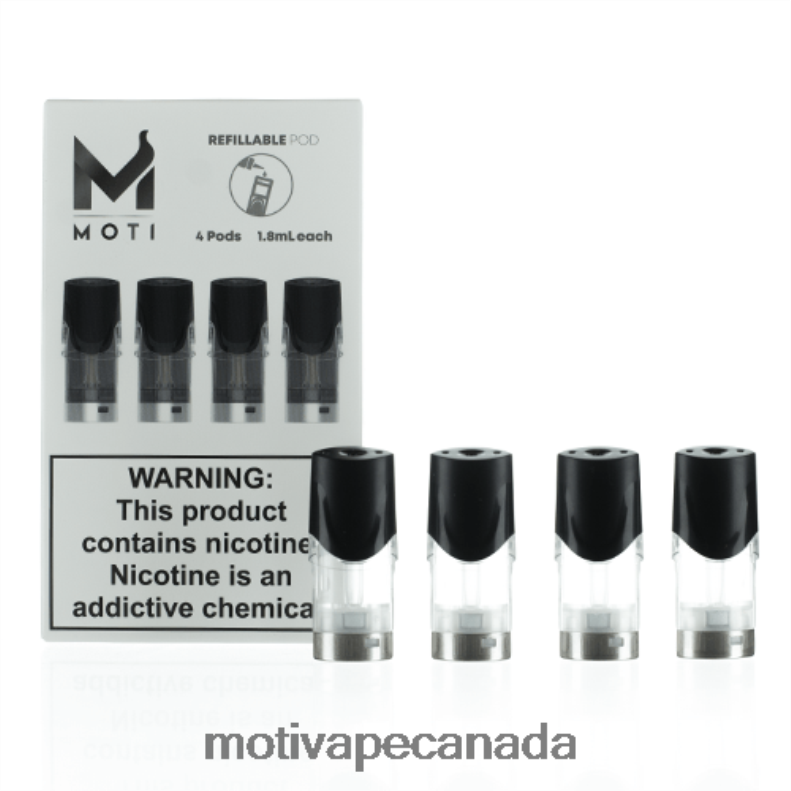 MOTI Refillable Replacement Pod Cartridges (Pack of 4) X2PXBV74 - MOTI Vape Ltd